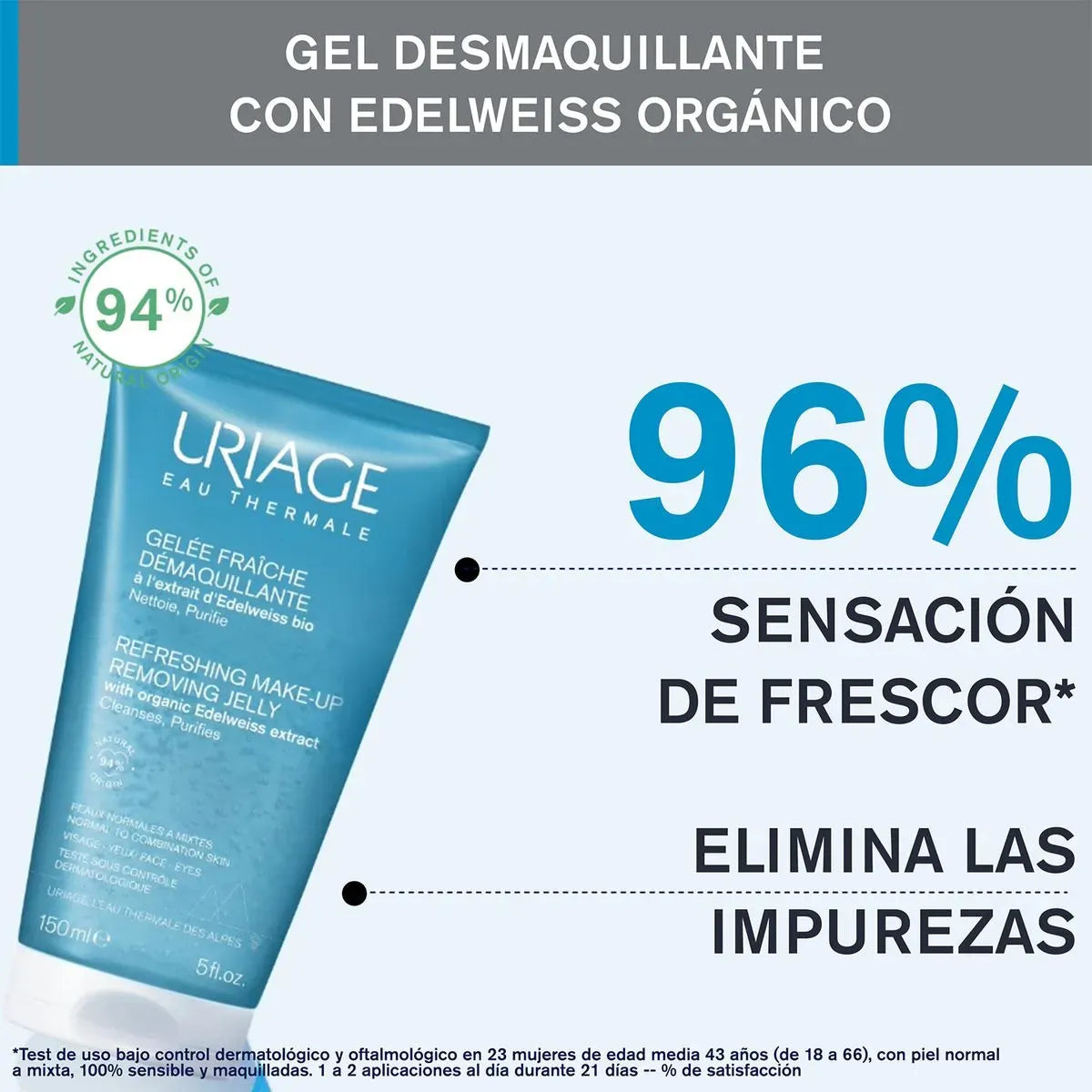 Uriage Gel Desmaquillante Refrescante x150ml