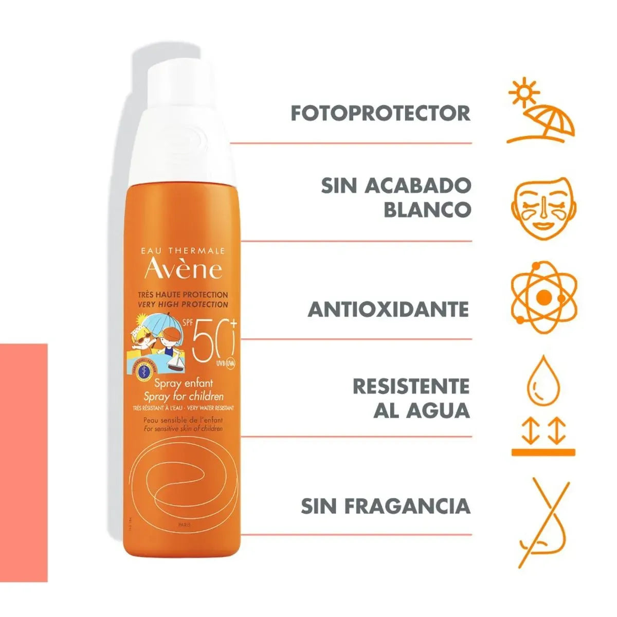 Avene Fotoprotector en Spray para Niños SPF50+ x200ml