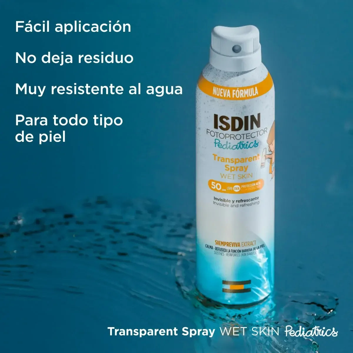 Isdin Fotoprotector Transparent Spray Wet Skin Pediatrics SPF50+ x250ml