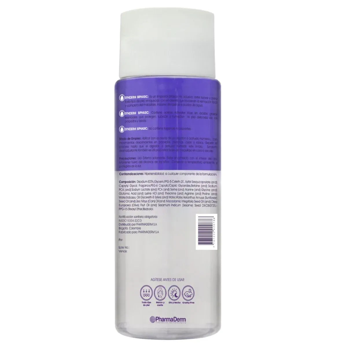 Pharmaderm Synderm Biphasic Desmaquillante x240g
