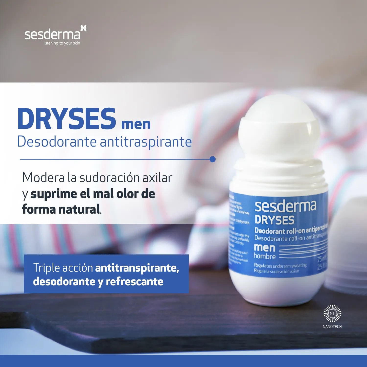 Sesderma Dryses Desodorante Roll On Hombre x75ml