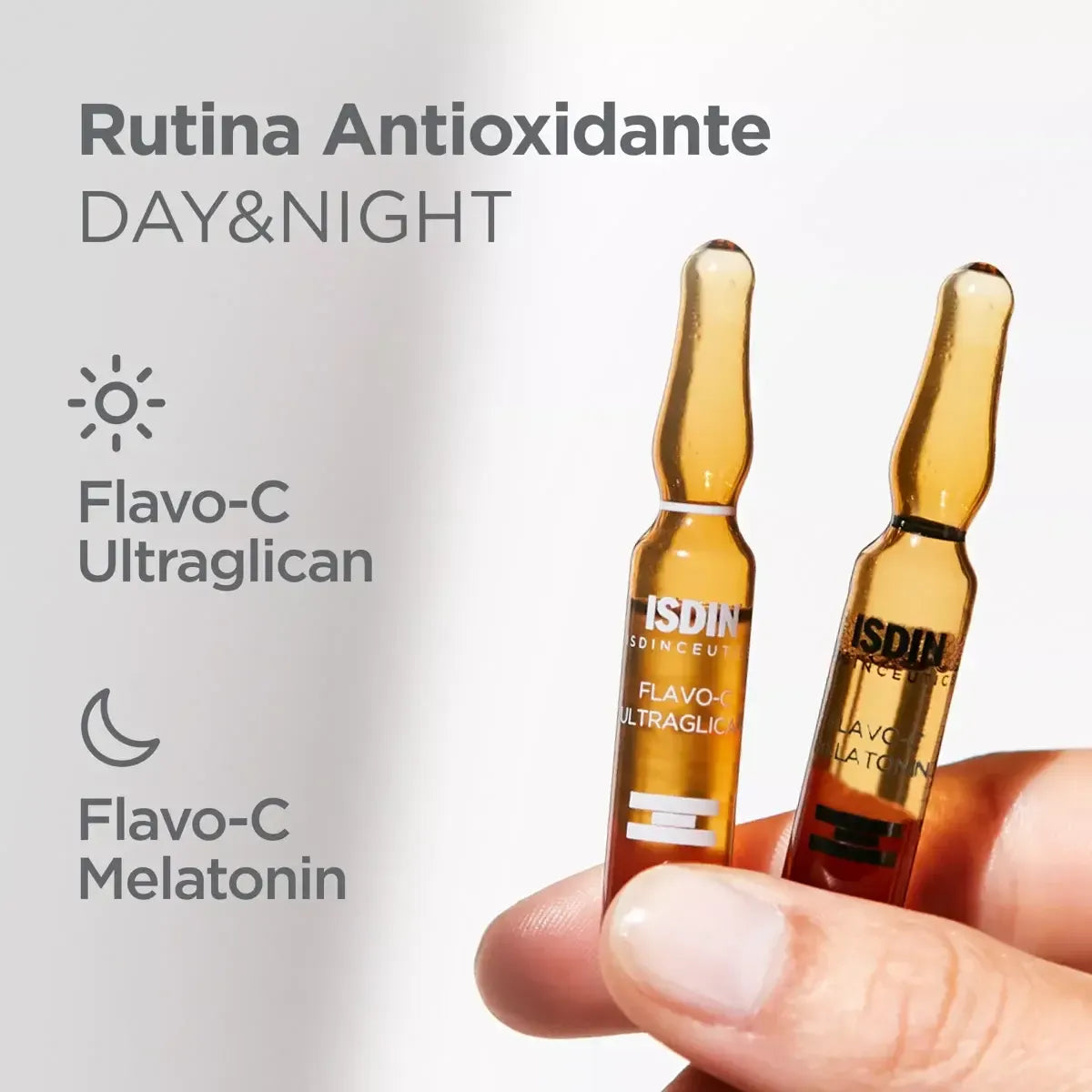 IsdinCeutics Flavo-C Ultraglican Melatonin Dia y Noche x20 Ampollas x2ml c/u