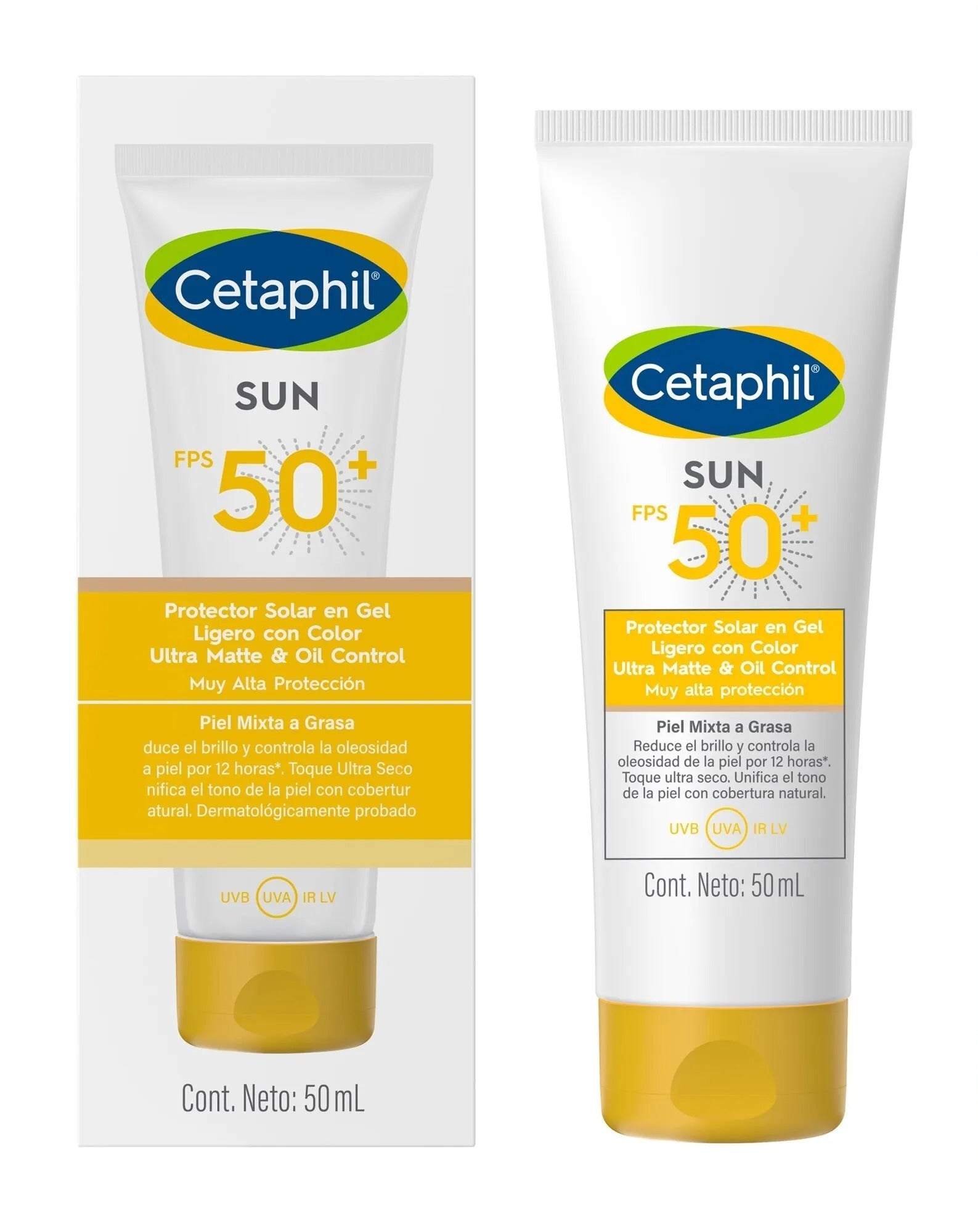 Cetaphil Fotoprotector Sun Oil Control Gel con Color SPF50+ x50ml