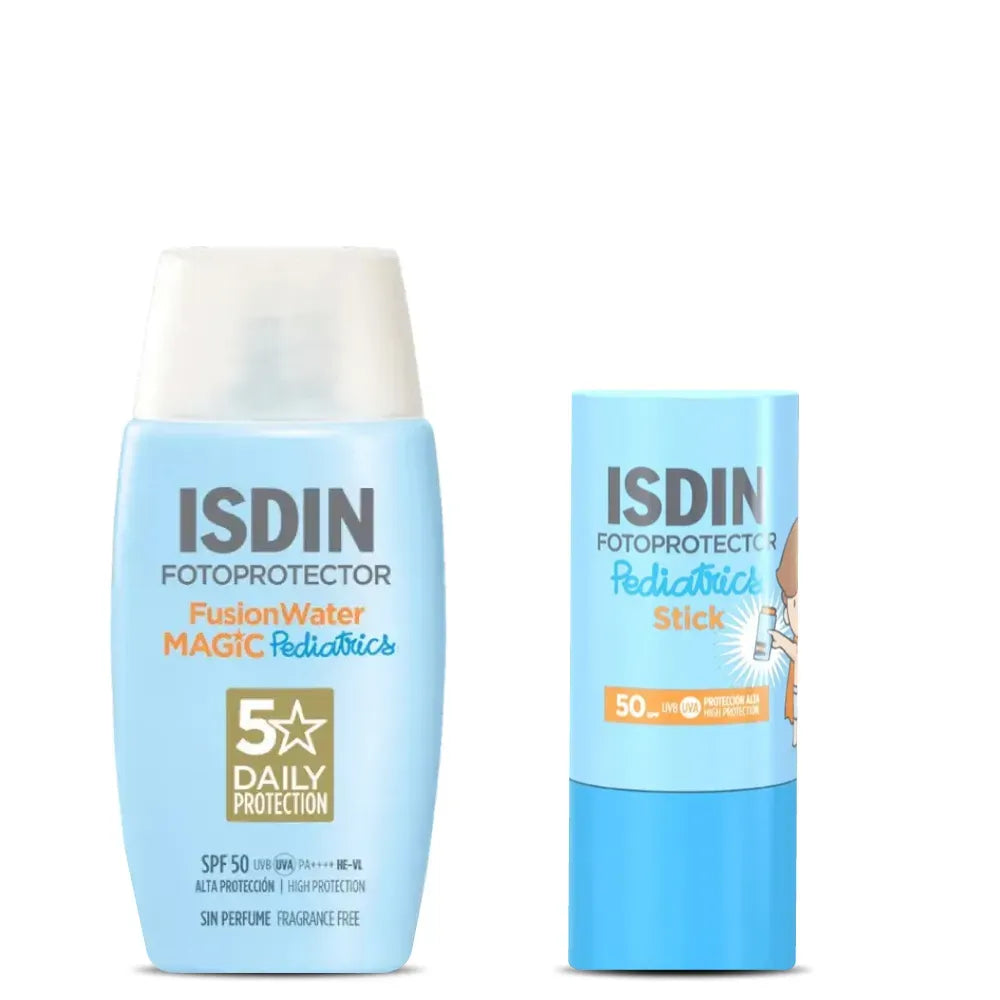 Isdin Kit Fusion Water Magic Pedriatrics SPF50+ x50ml + Fotoprotector Pediatrics Stick X 20Gr