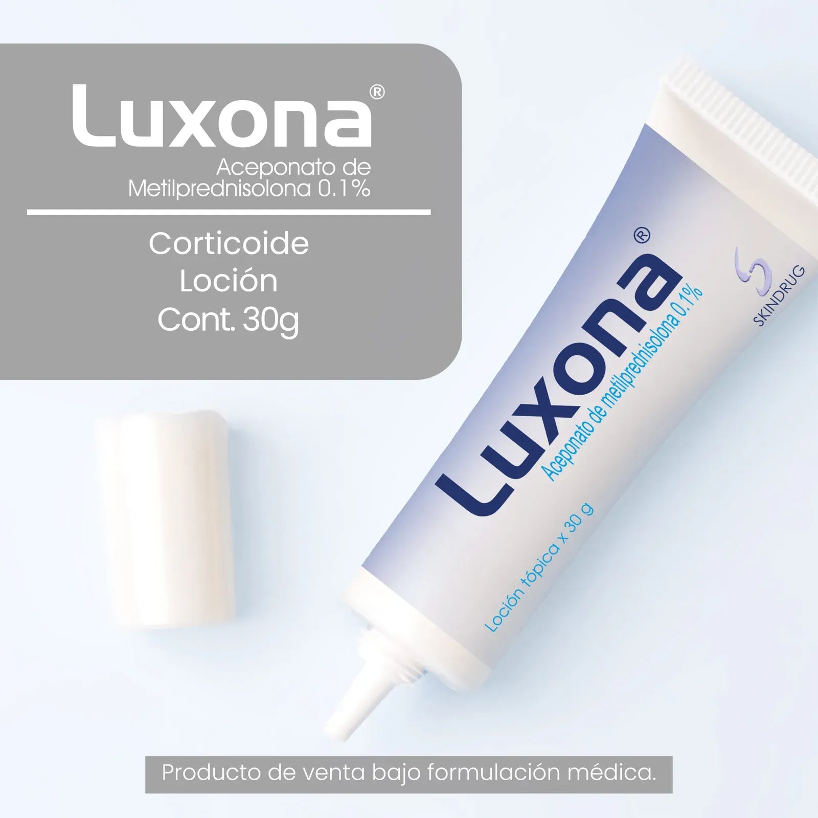 Skindrug Luxona (Aceponato De Metilprednisolona 0.1%) Loción x30gr