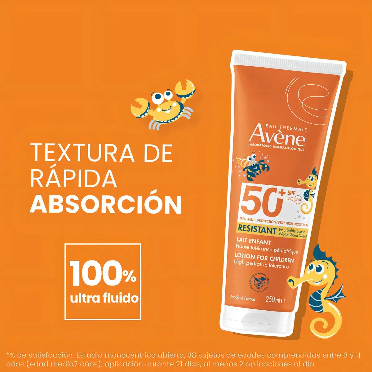 Avene Fotoprotector en Leche para Niños SPF50+ Resistente al Agua x250ml