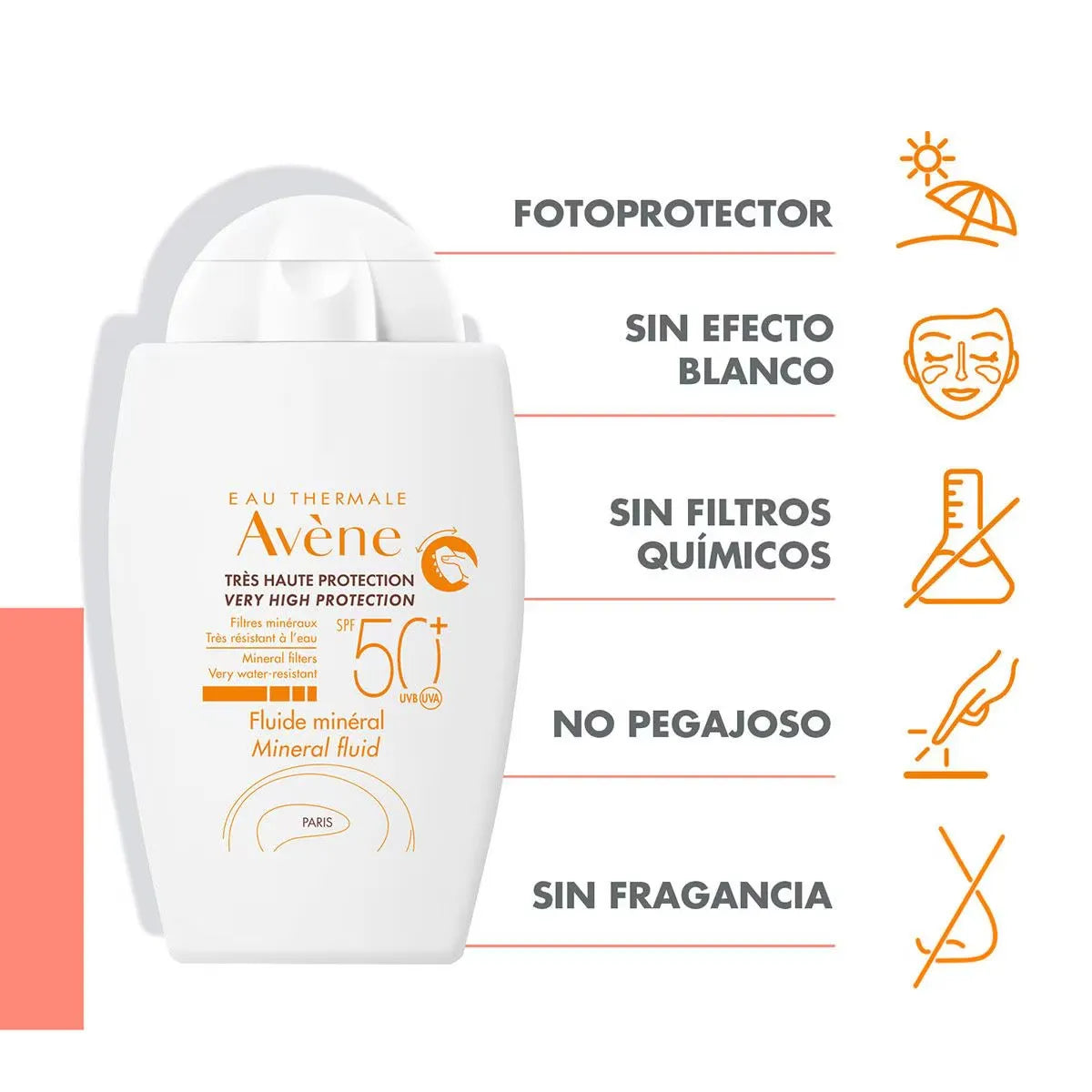 Avene Fotoprotector Fluido Mineral FPS50+ x40ml