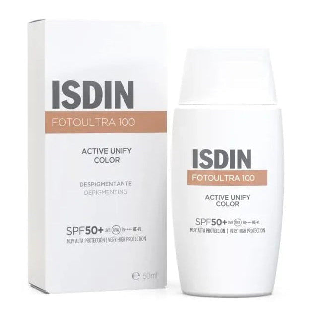 Isdin Fotoprotector Fotoultra Active Unify Despigmentante con Color SPF50+ x50ml - TIENDA PIEL