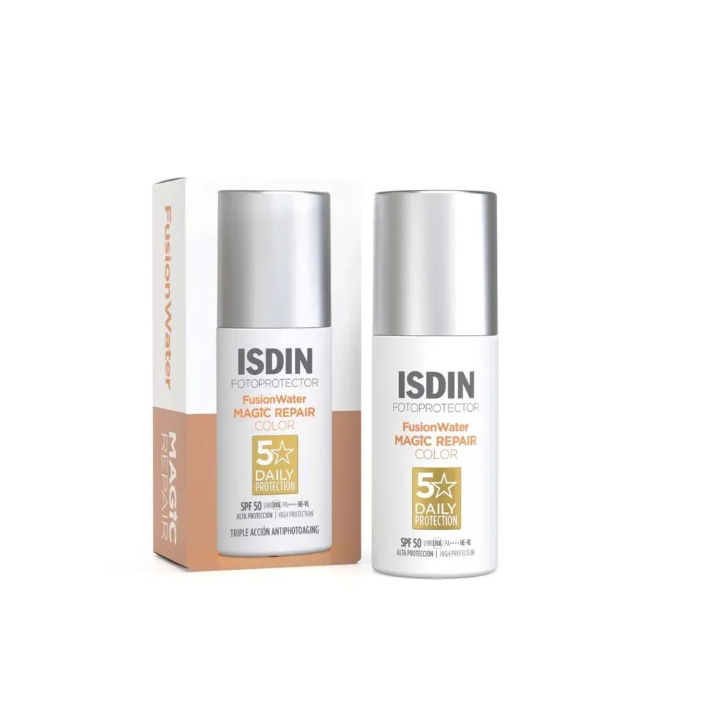 Isdin FusionWater Magic Repair con Color SPF50+ x50ml - TIENDA PIEL