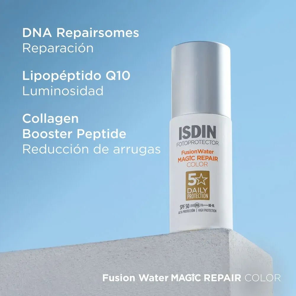 Isdin FusionWater Magic Repair con Color SPF50+ x50ml - TIENDA PIEL