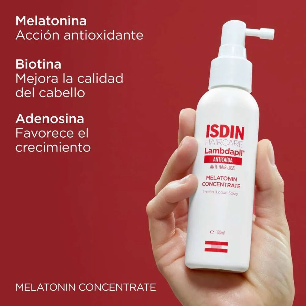 Isdin Lambdapil Loción Anticaída Melatonin Concentrate x 100ml - Tienda Piel