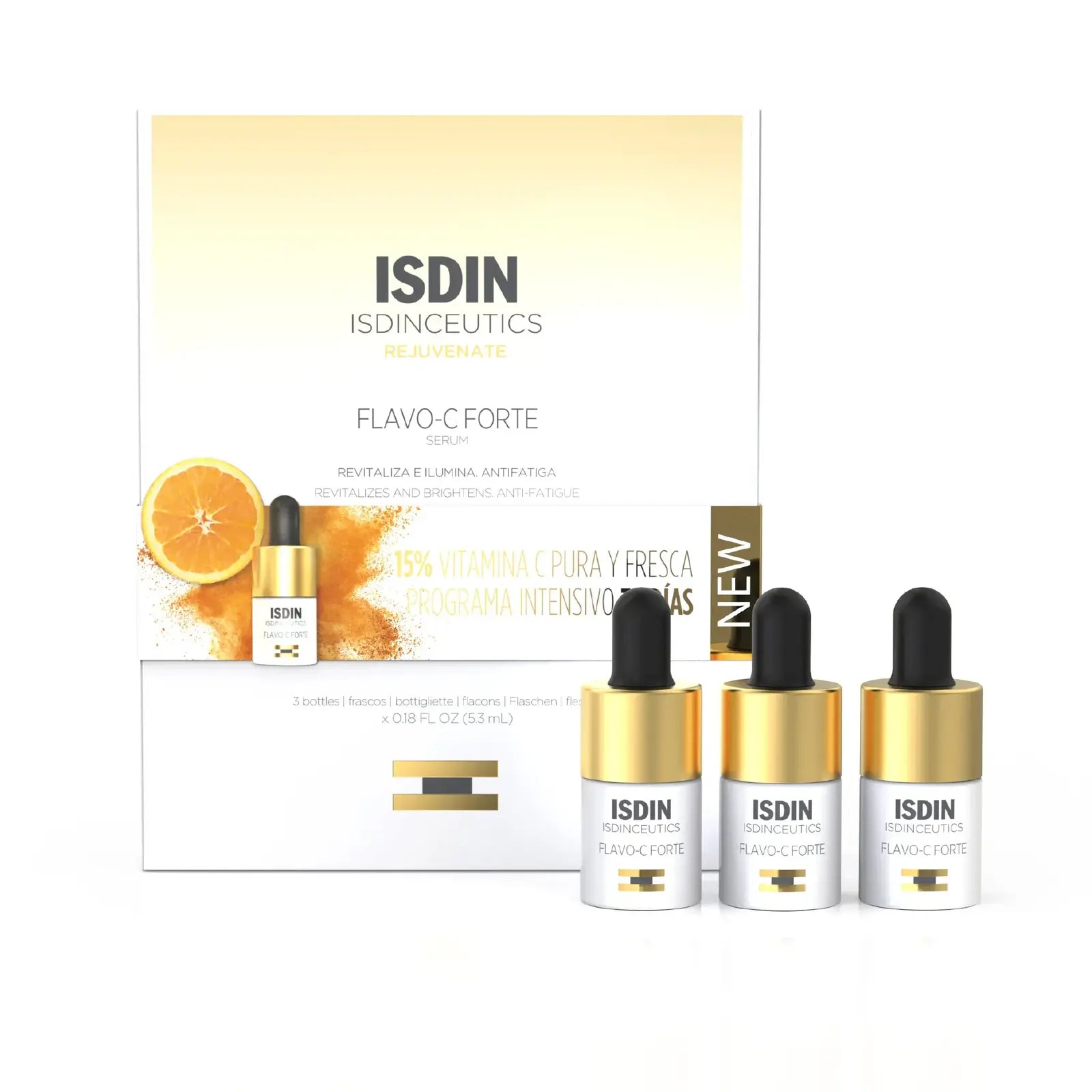 Isdinceutics Flavo - C Forte Sérum de Vitamina C al 15% x3 Frascos x5.3ml - TIENDA PIEL