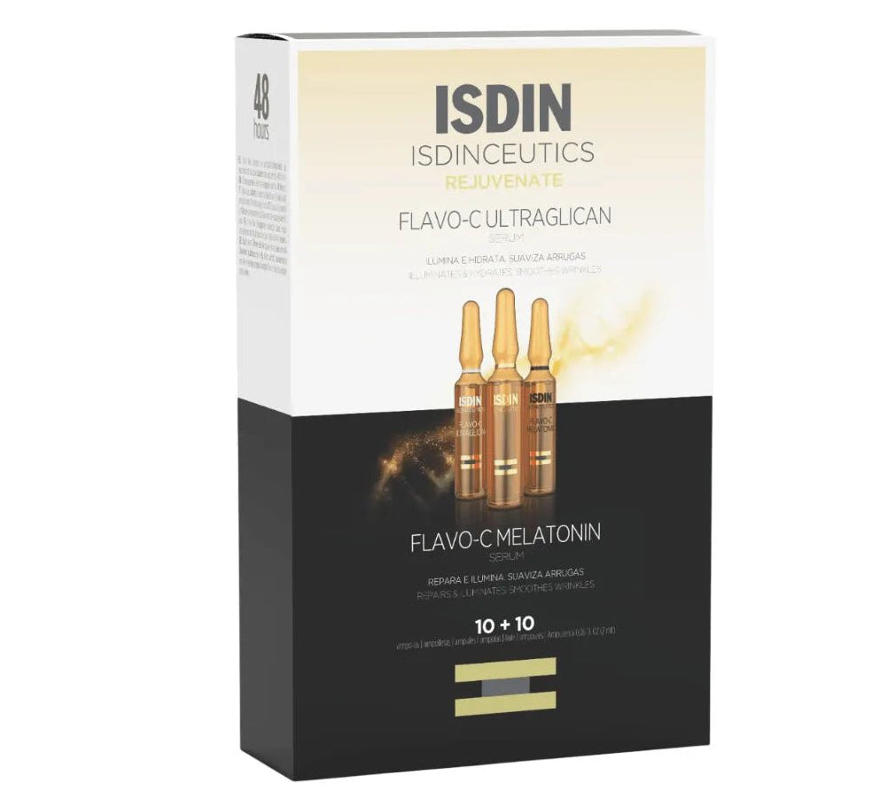 IsdinCeutics Flavo - C Ultraglican Melatonin Dia y Noche x20 Ampollas x2ml c/u - TIENDA PIEL
