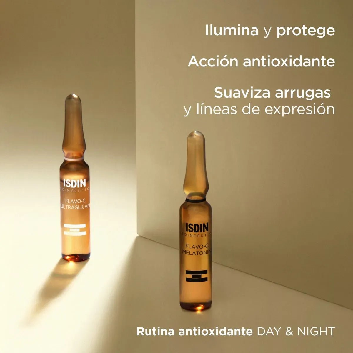 IsdinCeutics Flavo - C Ultraglican Melatonin Dia y Noche x20 Ampollas x2ml c/u - TIENDA PIEL