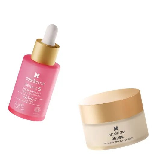 Kit de regalo antienvejecimiento Sesderma Reti Age 5 THE POWER OF 5 + Retisil Crema - Tienda Piel