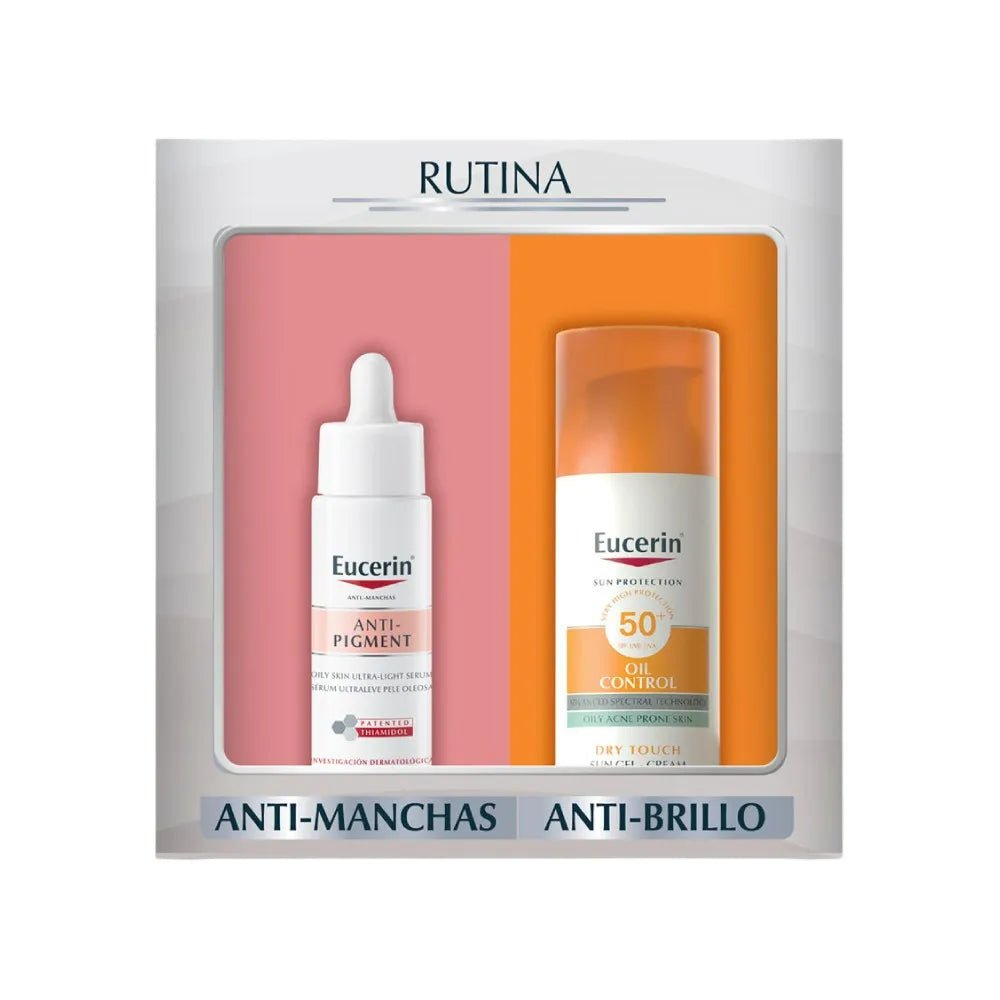 Kit Eucerin Rutina Piel Mixta Eucerin Sun Face Oil Control SPF50+ x50ml + Anti - Pigment Skin Perfecting Sérum x30ml - TIENDA PIEL