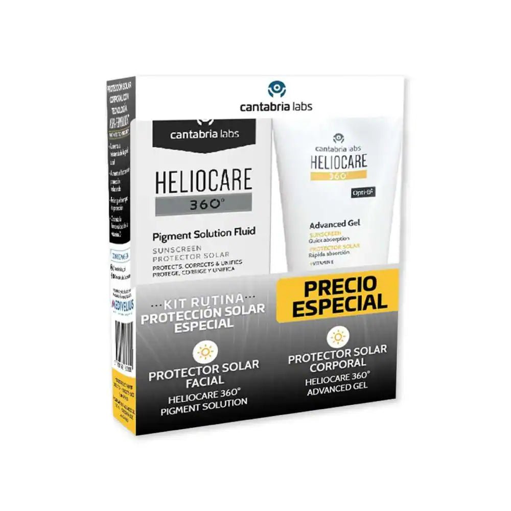 Kit Heliocare Pigment Solution+Heliocare Advanced Gel SPF50+100 l - TIENDA PIEL