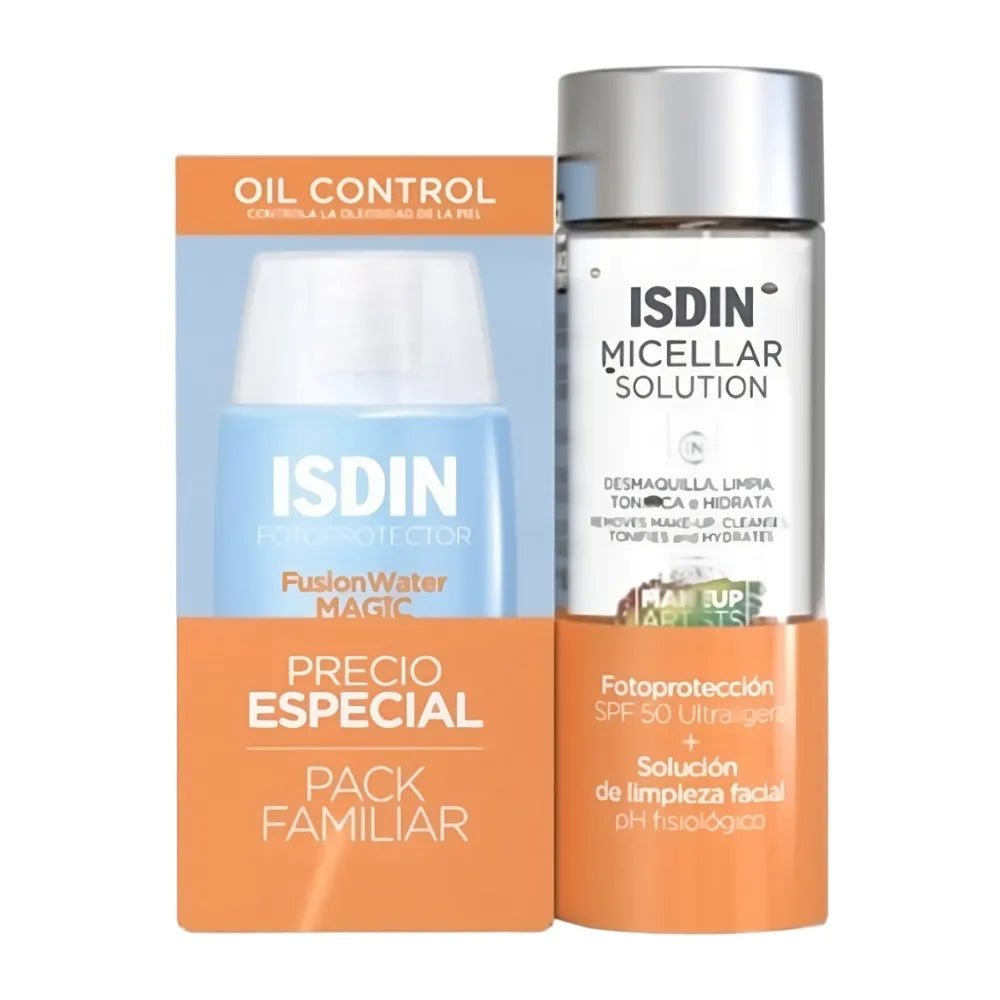 Kit Isdin FusionWater Magic x50ml + Gratis Agua Micellar Solution x100ml - TIENDA PIEL