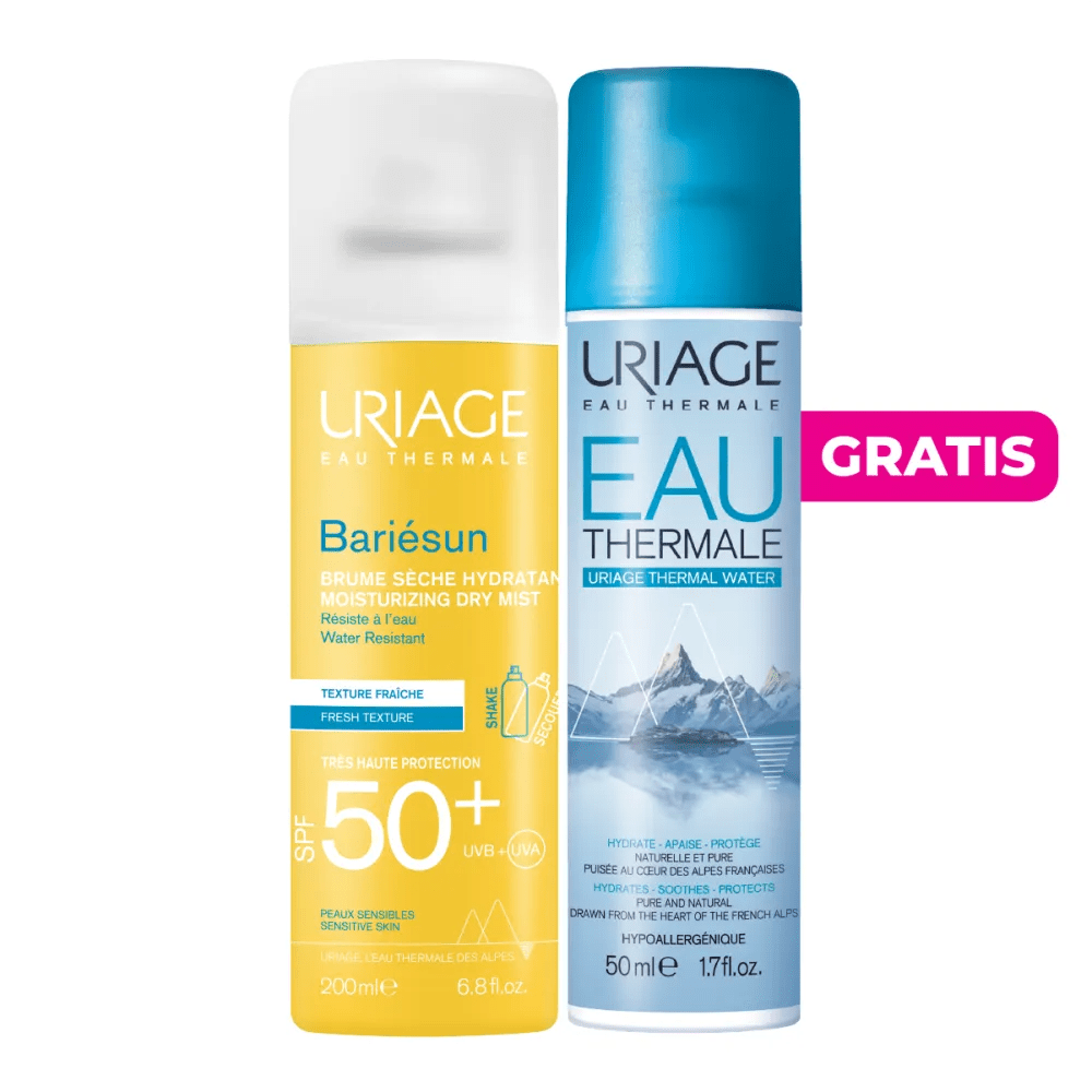 Kit Uriage Bariésun Bruma Spray SPF50+ x200ml + Gratis Agua Termal Spray x50ml - TIENDA PIEL