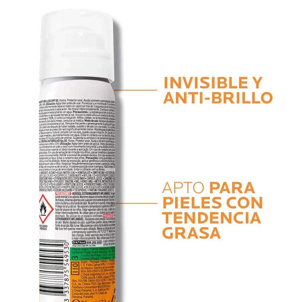 La Roche Posay Anthelios Aerosol Bruma SPF50+ x75ml - TIENDA PIEL
