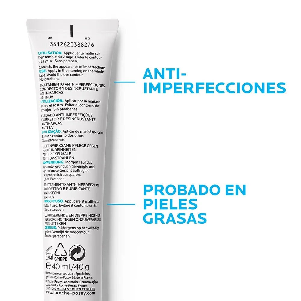 La Roche Posay Effaclar Duo (+) SPF30 Tratamiento Anti - imperfecciones x40ml - TIENDA PIEL