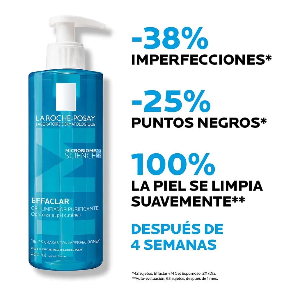 La Roche - Posay Gel limpiador Effaclar + M x400 ml - TIENDA PIEL
