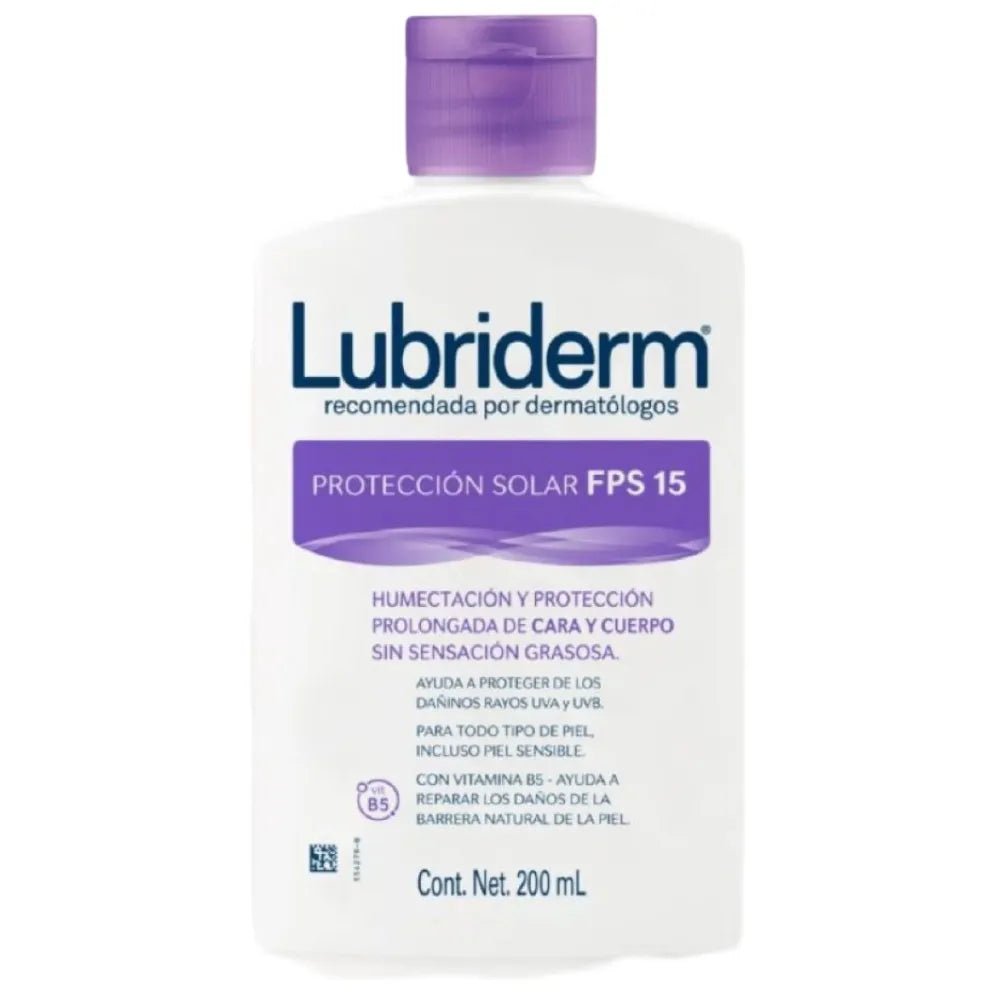 Lubriderm Crema de Protección Solar SPF15+ x200ml - TIENDA PIEL