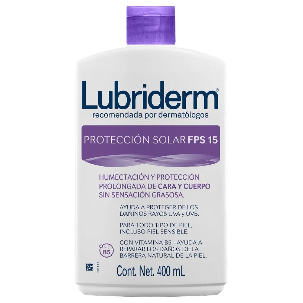 Lubriderm Crema de Protección Solar SPF15+ x400ml - TIENDA PIEL