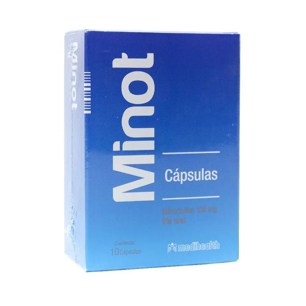 Medihealth Minot 100mg | 10 capsulas - TIENDA PIEL