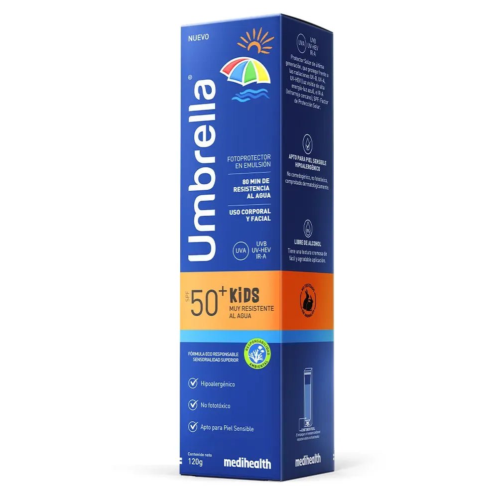 Medihealth Umbrella Kids SPF50+ Muy Resistente al Agua x120ml - TIENDA PIEL