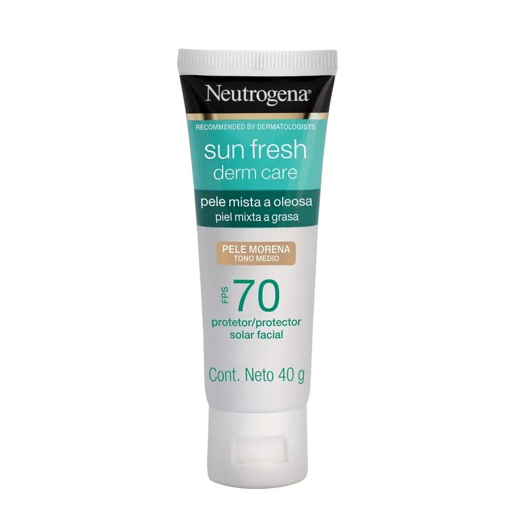 Neutrogena Fotoprotector Sun Fresh Derm Care SPF70+ con Color Tono Medio x40g - TIENDA PIEL