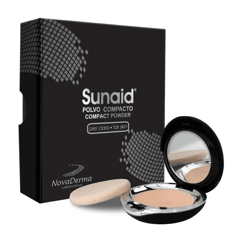 Novaderma Sunaid Polvo Compacto Piel Clara x12gr