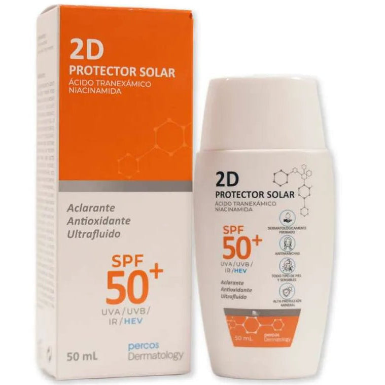 Percos 2D Dermatology Protector Solar SPF50 X 50ML - Tienda Piel