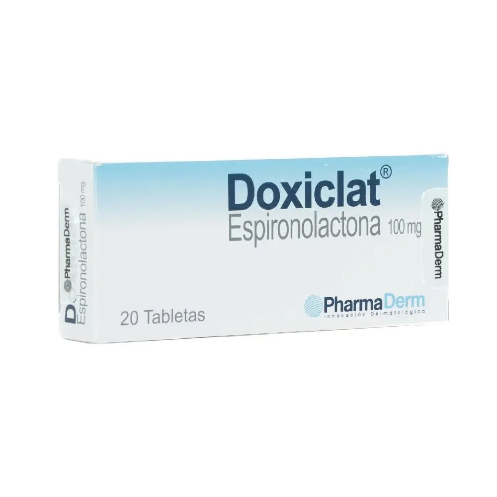 Pharmaderm Doxiclat x20 Tabletas (Espironolactona 100 mg) - TIENDA PIEL
