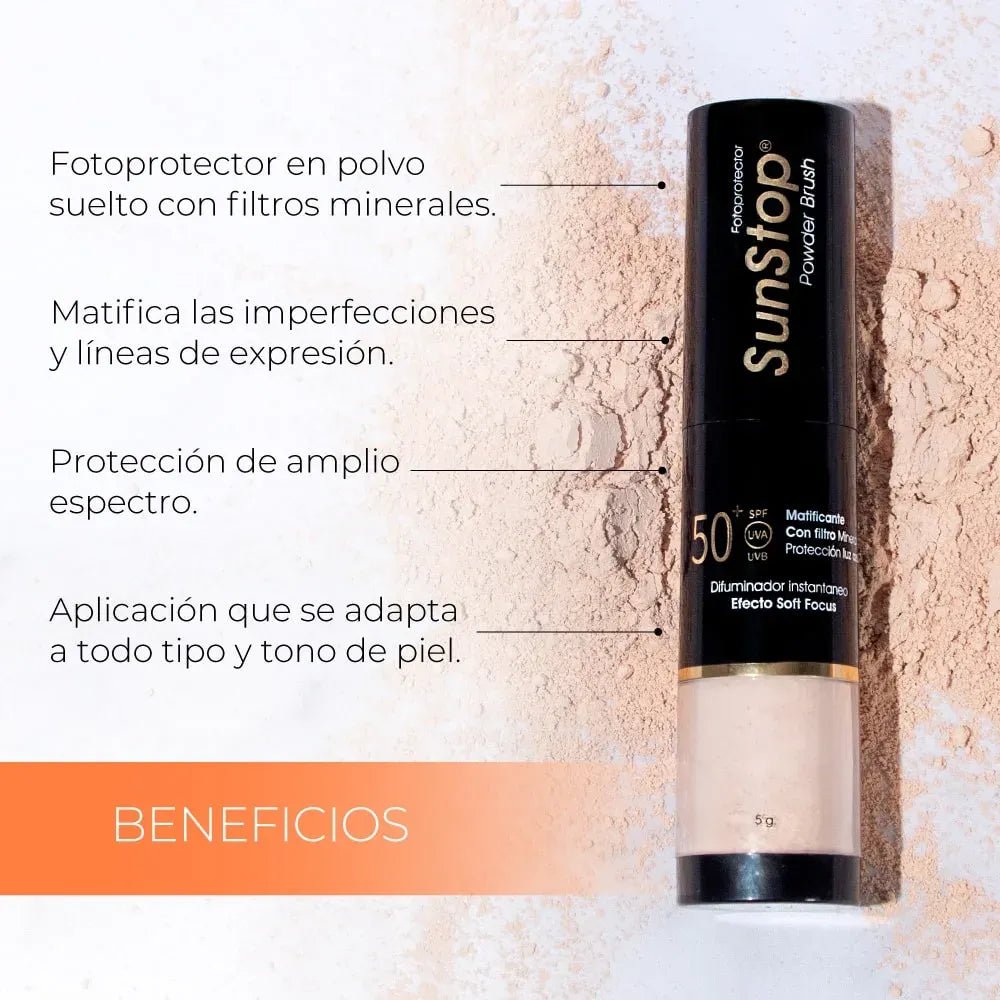 Pharmaderm SunStop Powder Brush SPF50+ x5g - TIENDA PIEL