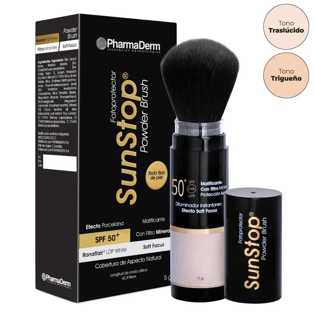 Pharmaderm SunStop Powder Brush SPF50+ x5g - TIENDA PIEL