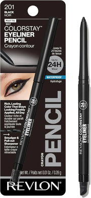 Revlon Colorstay Eyeliner Pencil Matte Waterproof Black Noir 201 X 0.28 GR - TIENDA PIEL
