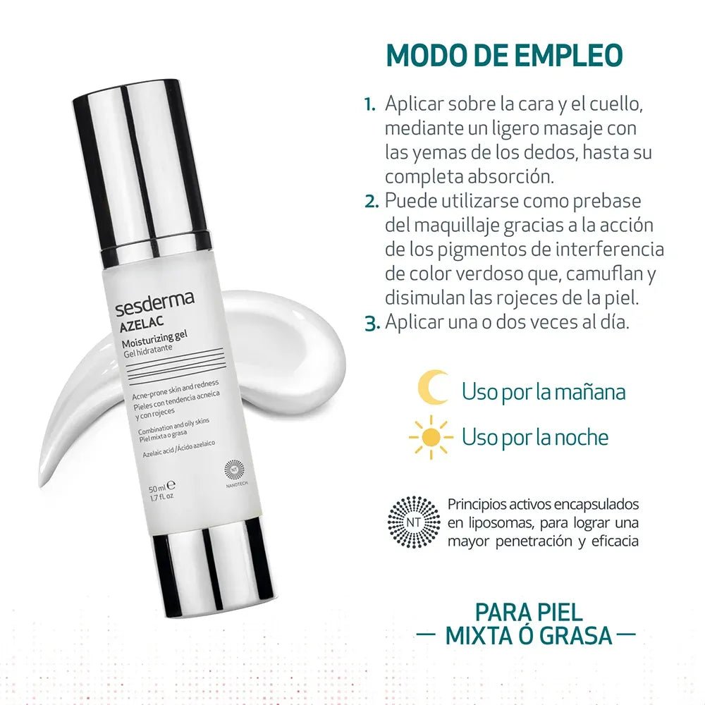 Sesderma Azelac Gel Hidratante x50ml - TIENDA PIEL