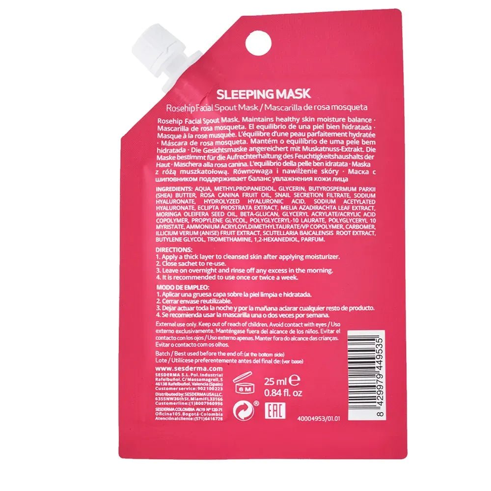 Sesderma Beauty Treats Mascarilla facial nocturna de Rosa Mosqueta Sleeping Mask x25ml - TIENDA PIEL