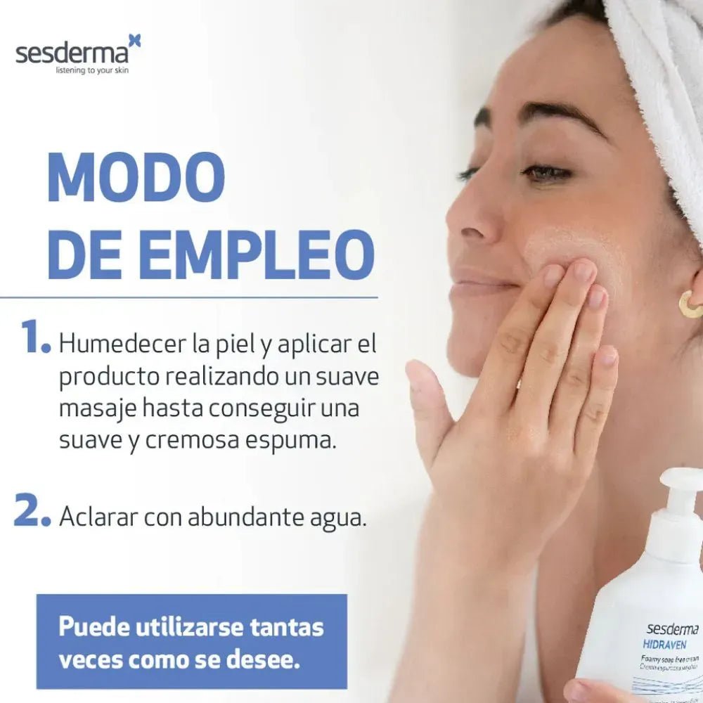 Sesderma Hidraven Crema Espumosa Sin Jabón x300ml - TIENDA PIEL