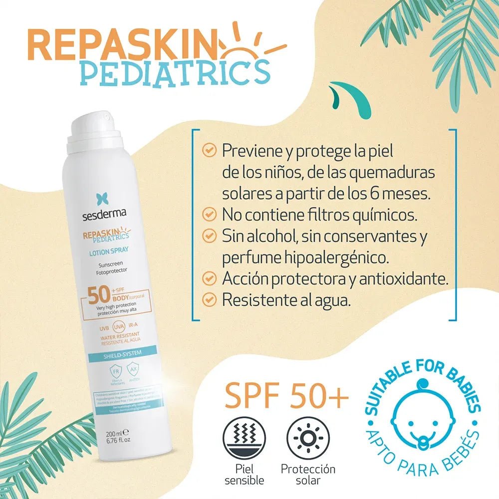 Sesderma Repaskin Pediatrics Lotion Spray SPF50+ - TIENDA PIEL