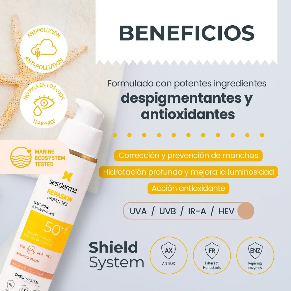 Sesderma Repaskin Urban 365 Despigment Spf50+ x50ml - TIENDA PIEL