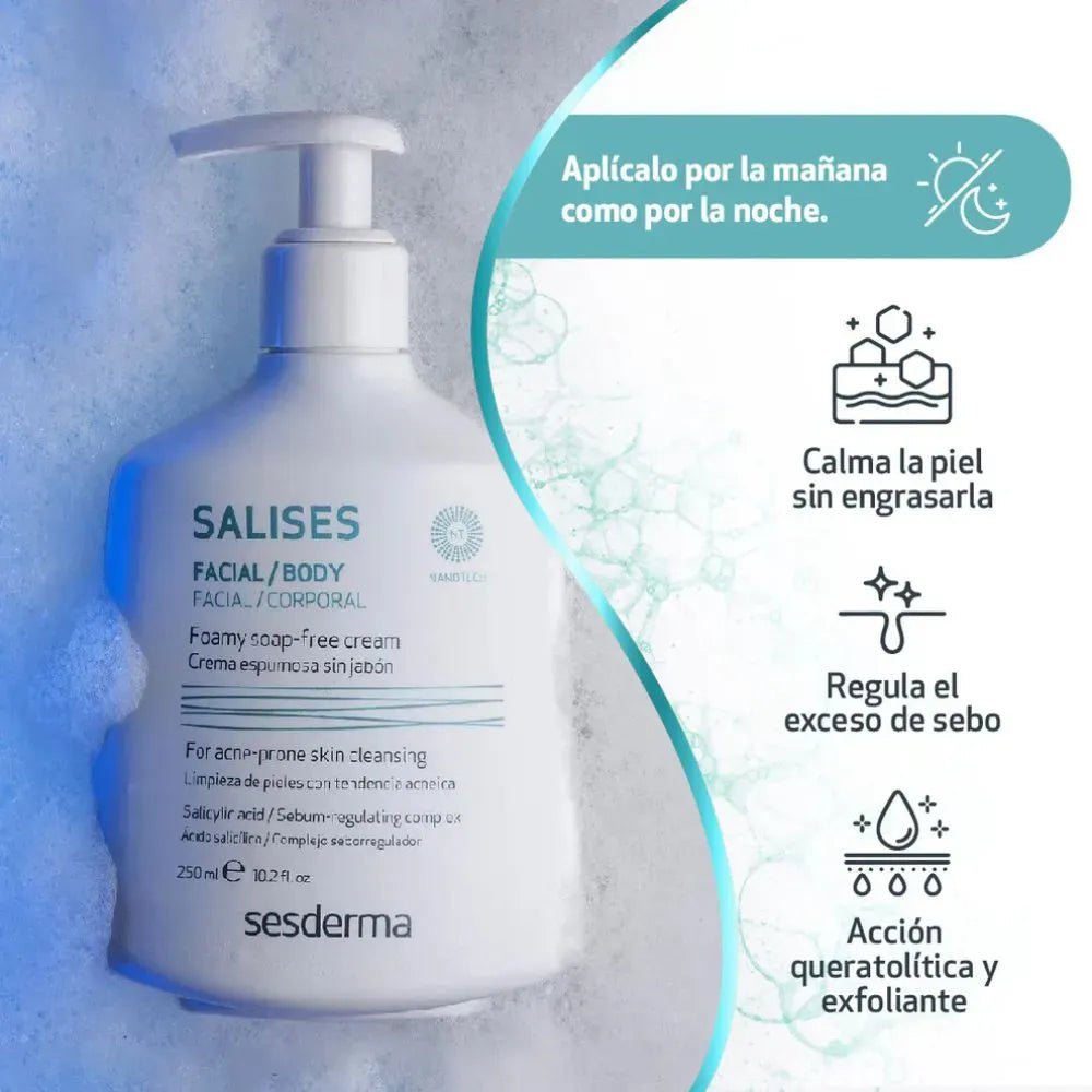 Sesderma Salises Crema Espumosa Sin Jabón x250ml - TIENDA PIEL