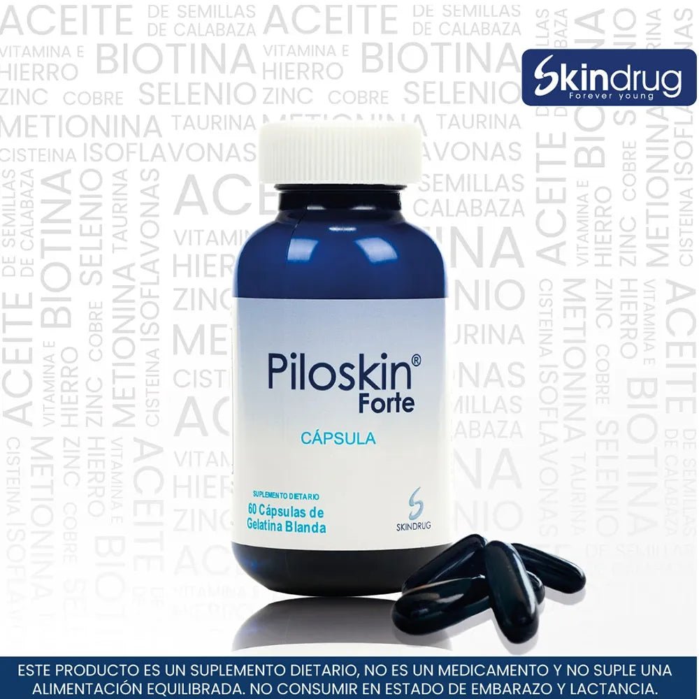 Skindrug Piloskin Biotina Forte x60 Cápsulas - TIENDA PIEL