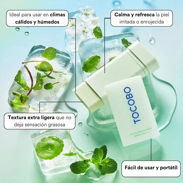 Tocobo Fotoprotector Cica Cooling Sun Stick Refrescante SPF50+ x19g - TIENDA PIEL