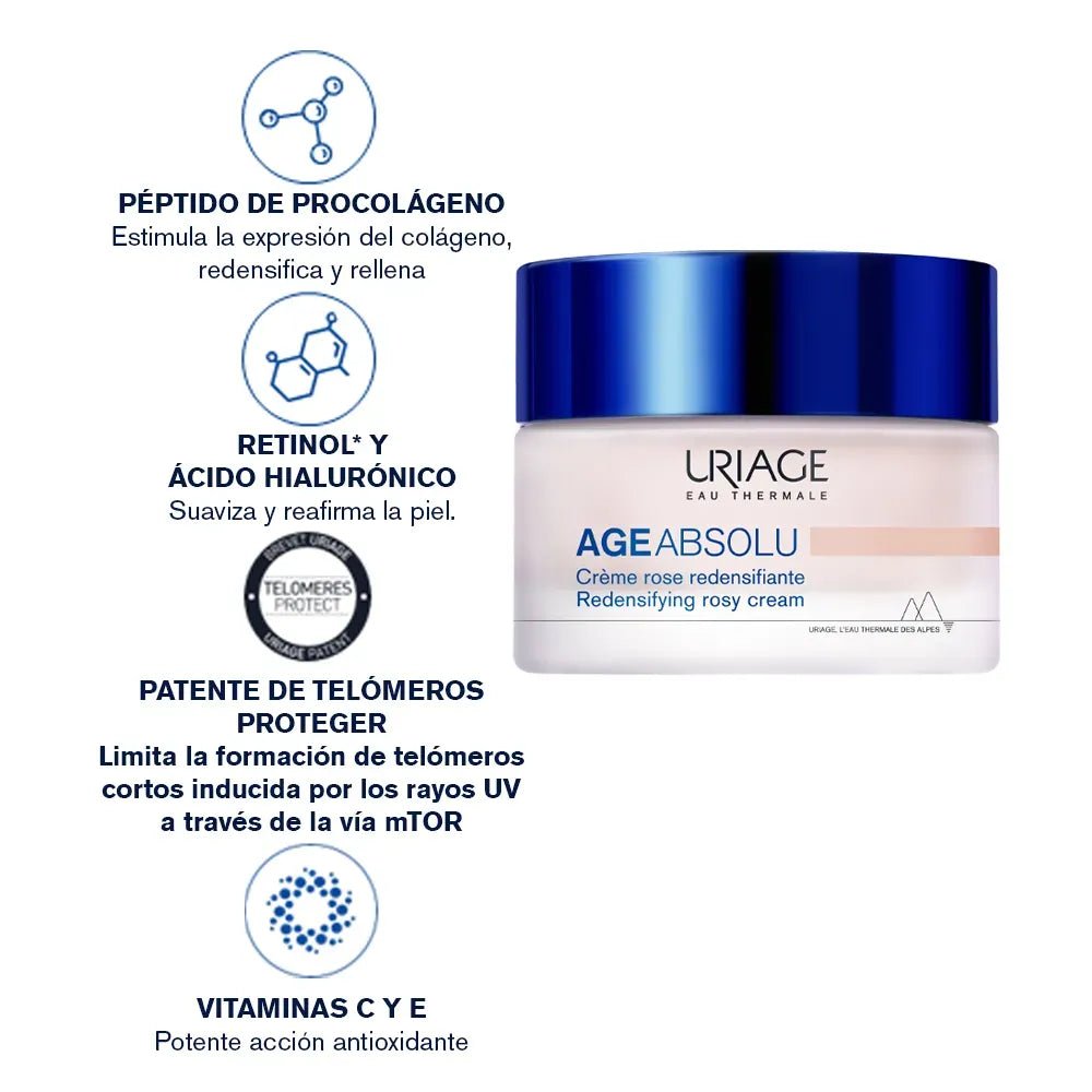 Uriage Age Absolu Crema Rosa Redensificante x50ml - TIENDA PIEL