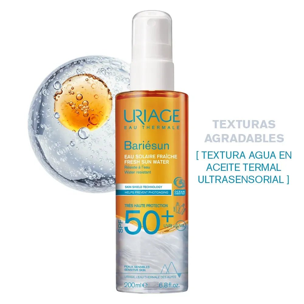 Uriage Bariésun Agua Solar Refrescante SPF50+ x200ml - TIENDA PIEL