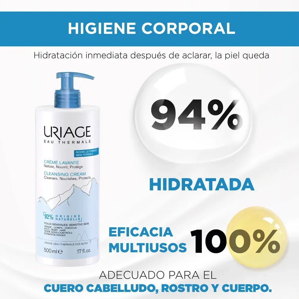 Uriage Crema Limpiadora x500ml - TIENDA PIEL