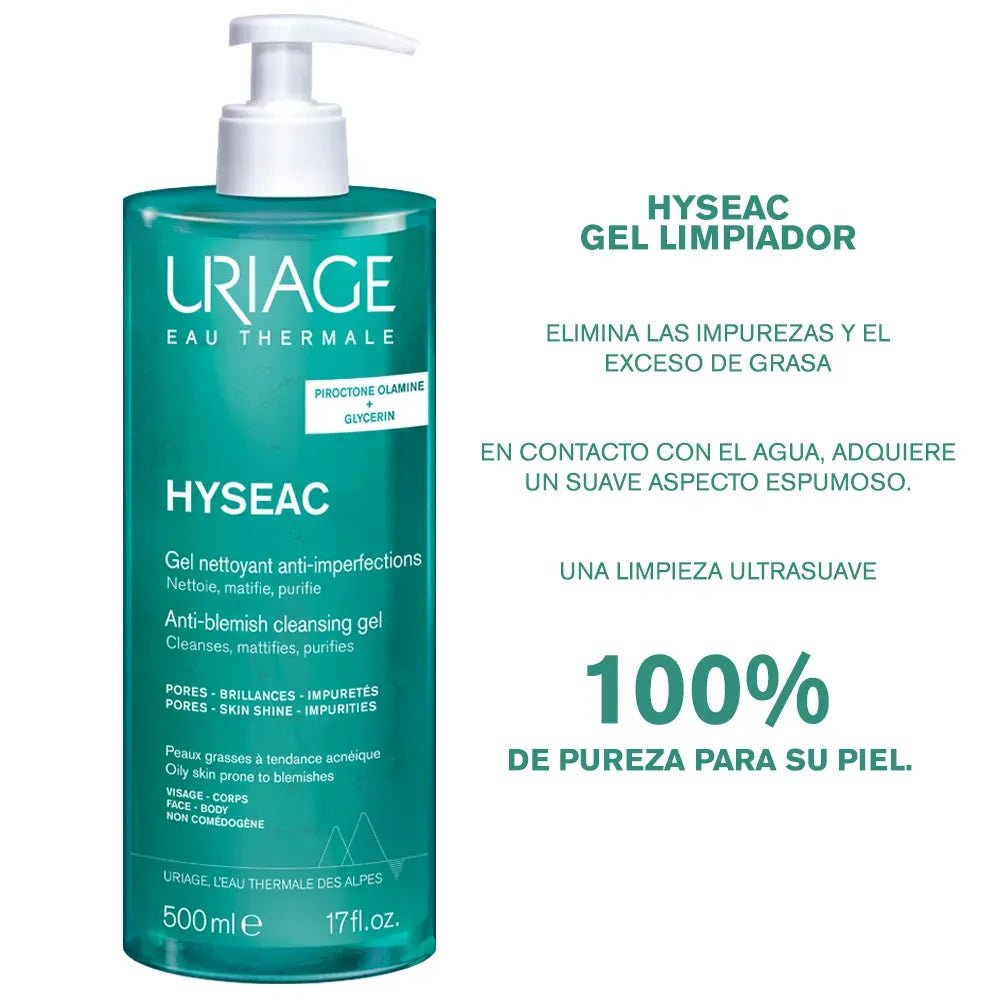 Uriage Hyseac Gel Limpiador x 500ml - Tienda Piel
