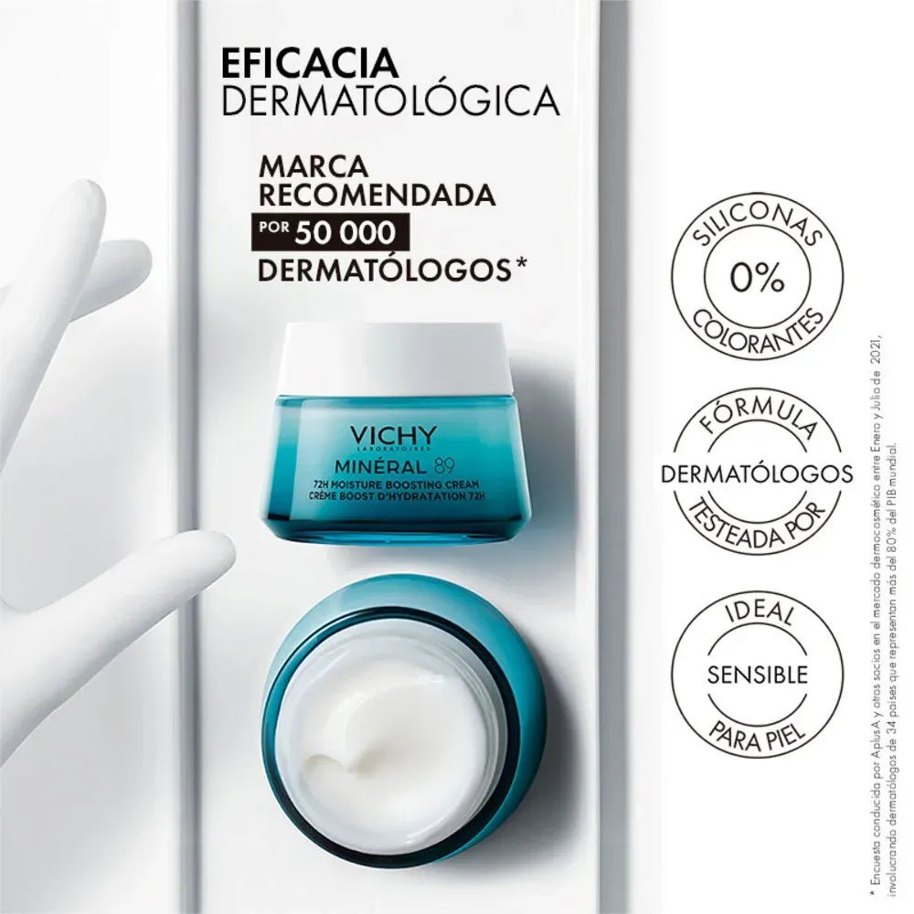 Vichy Mineral 89 Booster Crema Hidratante 72H x50 ml - TIENDA PIEL